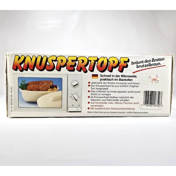 Vintage Scheurich Knuspertopf Glazed Micro Roaster Clay Baker Microwave or Oven - Picture 8 of 10